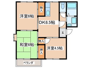 グリ－ンヒル高田Ａの物件間取画像